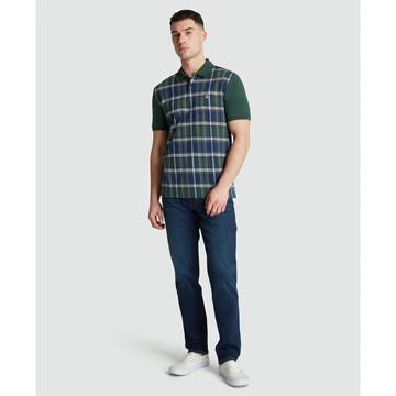 Jacquard Plaid Polo Shirt
