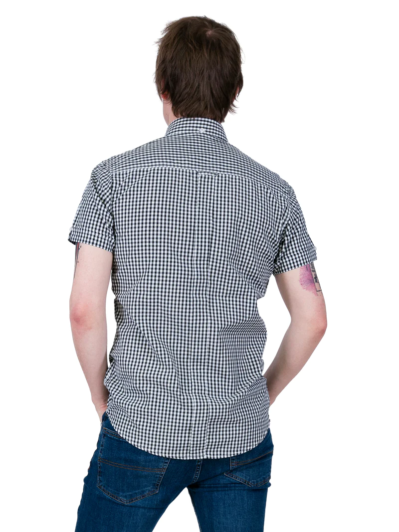 Short Sleeve Gingham Check Shirt