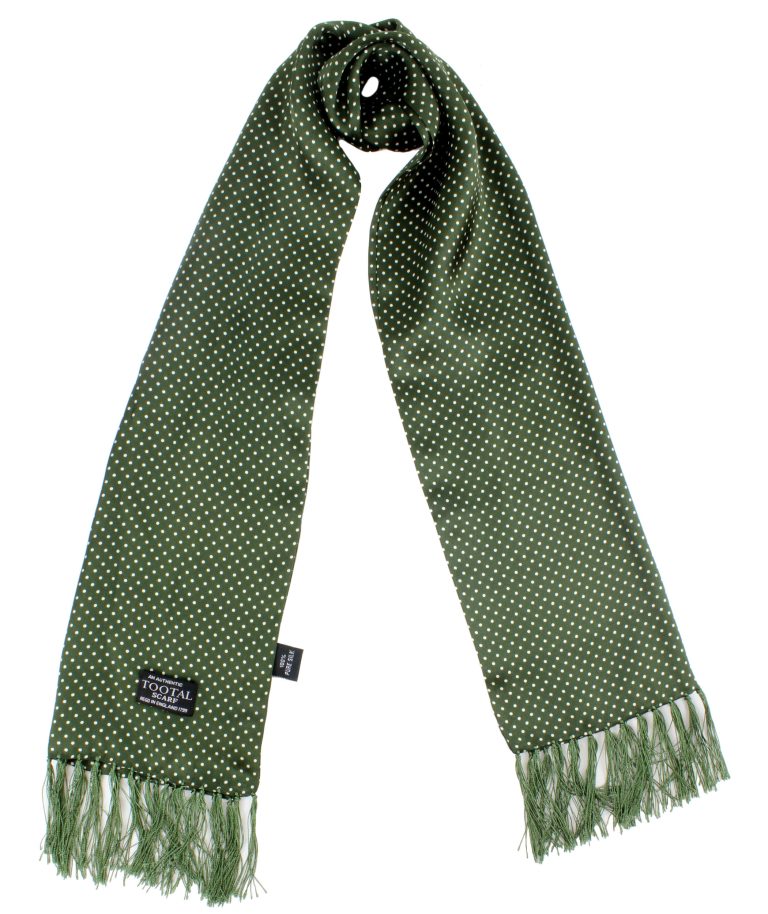 Vintage Polka Dot Silk Scarf