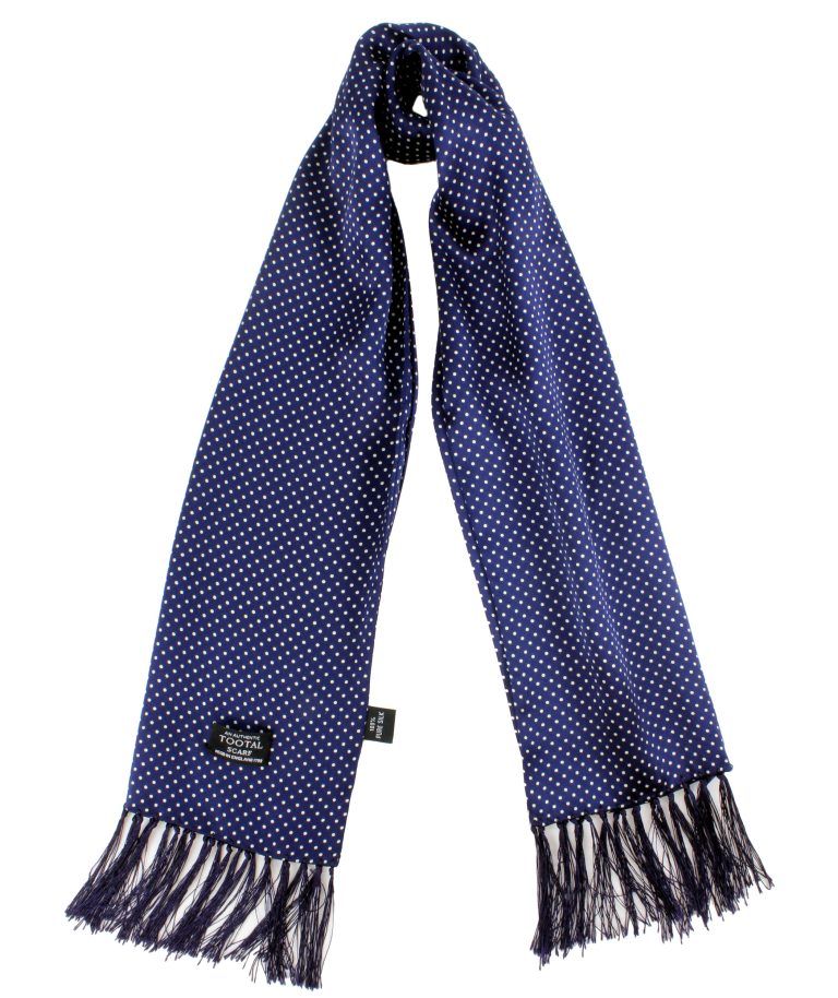 Vintage Polka Dot Silk Scarf