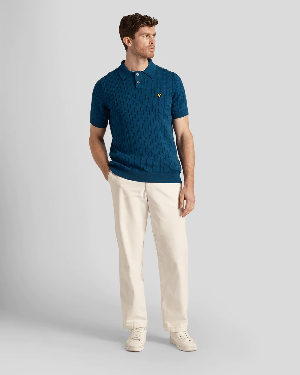 Cable Knitted Polo