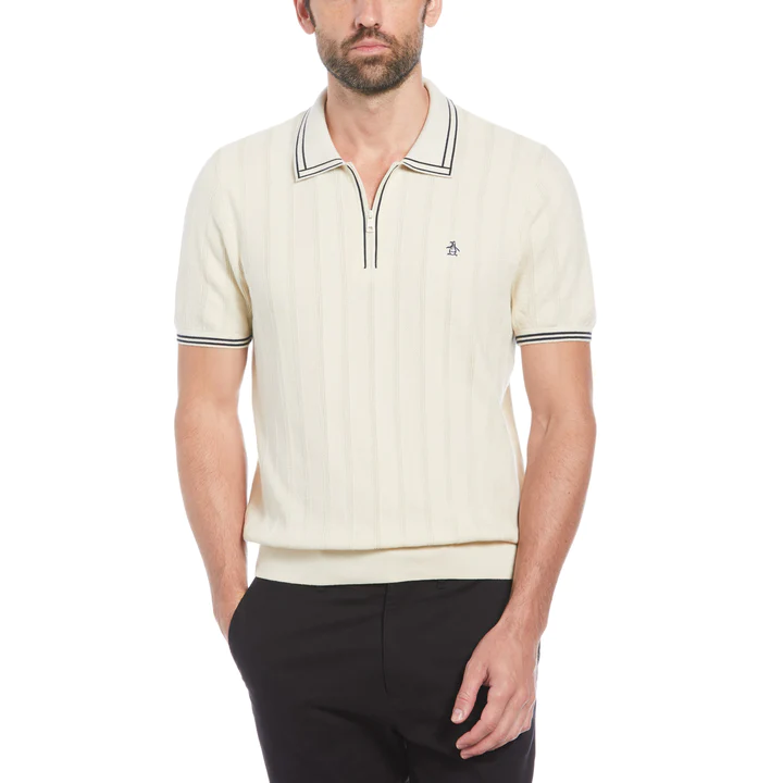 Beams Plus Men's Long Sleeve Multi Stripe Pocket T-Shirt in Navy Beams Plus