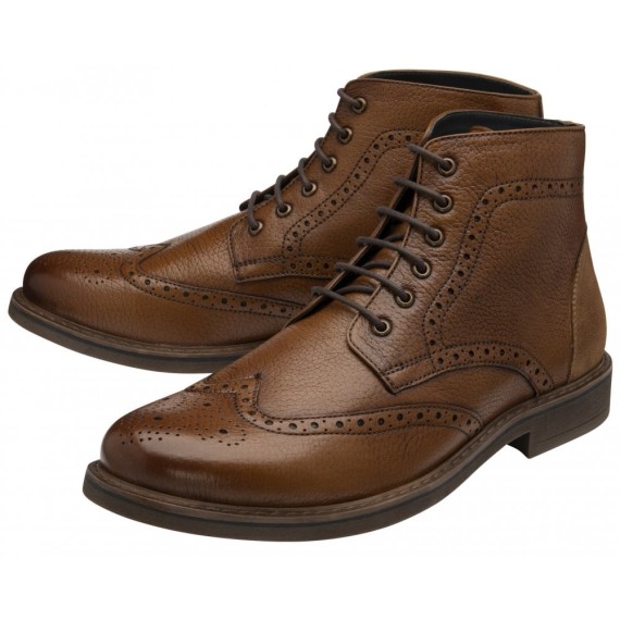 Magnus Leather Brogue Ankle Boot