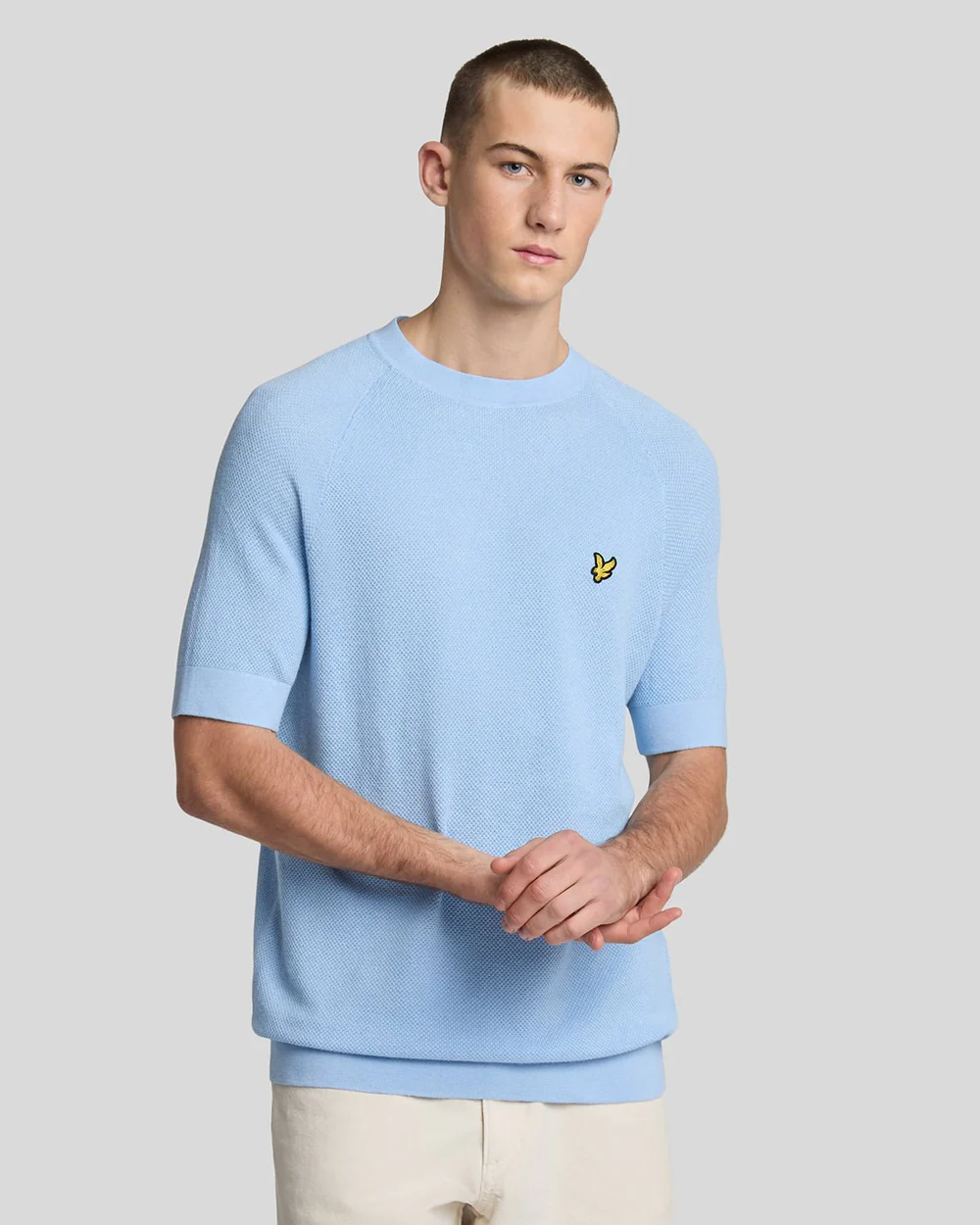 Linen Blend Knitted T-Shirt