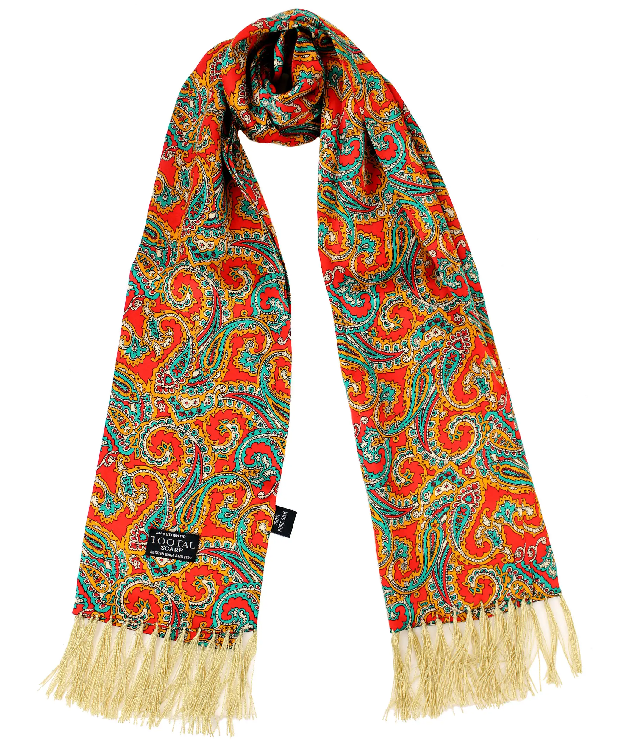 Vintage Silk Paisley Scarf
