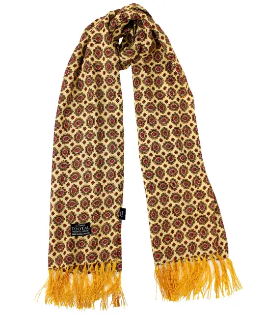 小物 Vintage Tootal Rayon Scarf Tootal 60s Red Paisley Fringed Rayon Mod Scarf